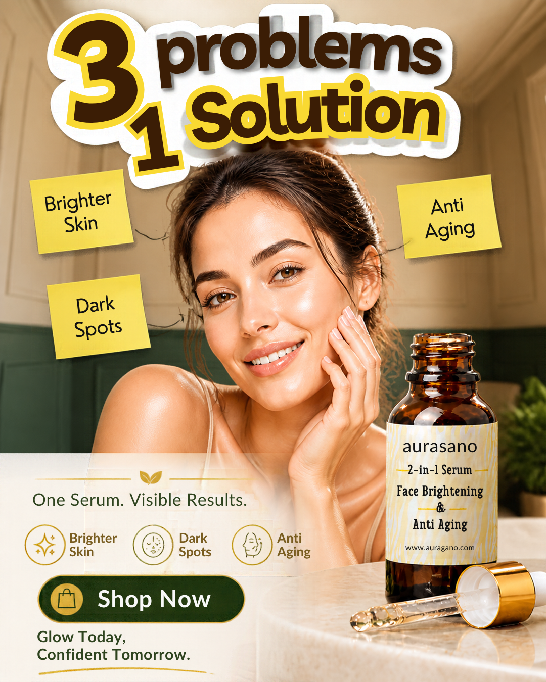 Face Brightening  2 in 1 Serum